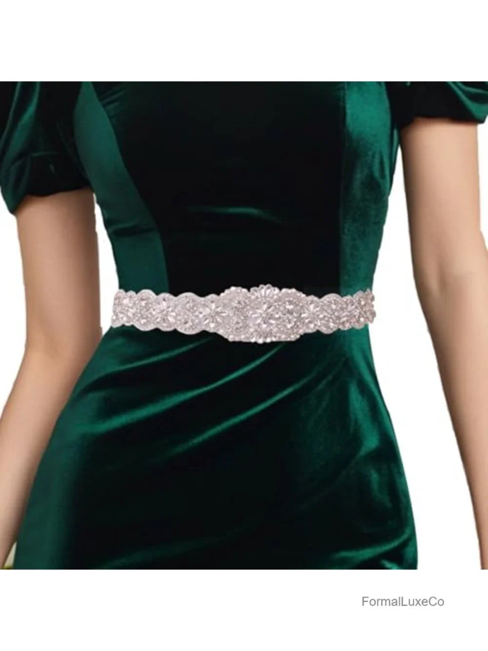 Handmade Rhinestone Crystal Sash Belt for Wedding Dress